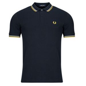 Fred Perry Twin Tipped Navy/Ecru/Honeycomb - Polo - bleu - S - 100% Coton,Coton