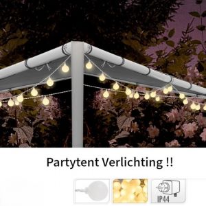 Ceruzo Party Lights 16 m&egrave;tres - 80 lumi&egrave;res - Tente de f&ecirc;te - Blanc chaud-LED- Eclairage ext&eacute;rieur