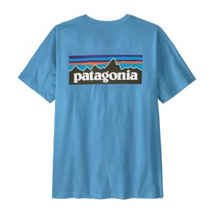 Patagonia T-shirt homme logo Responsibili-Tee coton et polyester recycl&eacute; bleu P
