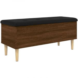 VidaXL Banc de rangement chêne marron 102x42x46 cm bois d'ingénierie