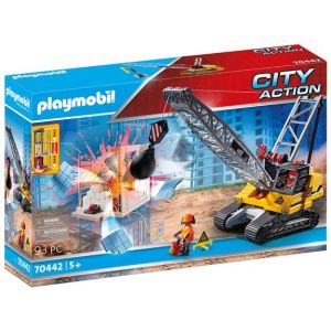 Image de Playmobil Dragline avec mur de construction City Action 70442