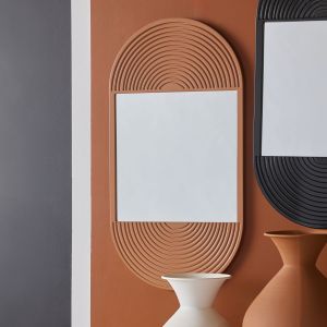 Today Miroir mural ovale en bois MOKA