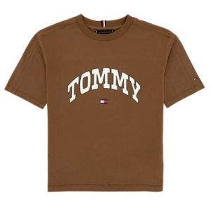 Tommy Hilfiger T-shirt enfant VARSITY RAISED PRINT TEE SS Marron - Taille 8 ans,10 ans,12 ans,14 ans,16 ans
