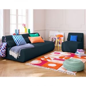 Onyx - fauteuil sans accoudoirs - en tissu mailles 3D - Bleu canard