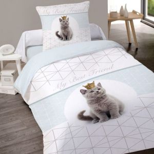 Image de Dourev Housse de couette 140x200 King + taie coton 52 fils