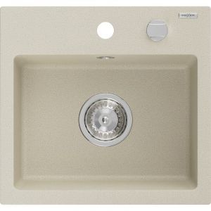 Mexen - Milo évier en granit à 1 cuve 435 x 410 mm, Beige - 6505441000-69