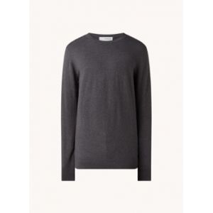 Selected Sweater Col Ras Du Cou Berg S Antracit / Detail Melange