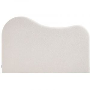 Tête de lit 160 cm - Tissu bouclette - Blanc - VORIOTA