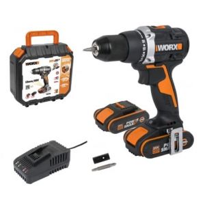Worx Perceuse visseuse sans fil 20 V 2 Ah, 2 batteries WX102