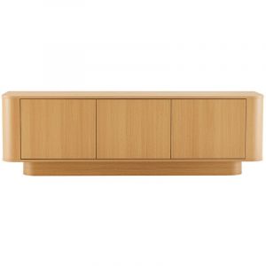 DRAWER Meuble tv 3 portes en bois L160cm - Bois clair - Navan