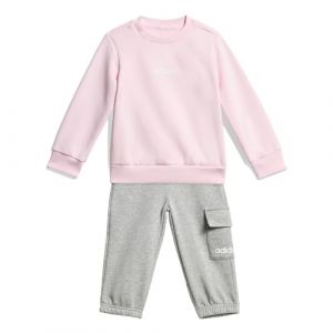Adidas Unisex Baby ESSENTIALS LINEAR LOGO JOGGER, clear pink/white, 6-9 Months