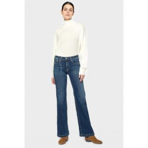 Image de Le Temps des Cerises Jean bootcut taille haute Bleu Washed Used - Taille 25(34/36);24(34);26(36);27(36/38);28(38);29(38/40);30(40);31(40/42);32(42)