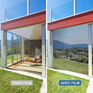 Film miroir sans tain argent clair- Haute durabilité