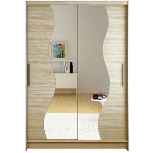 Atlanta Armoire Closico 139, Sonoma chêne, 200x120x58cm, Portes d'armoire: Coulissantes, Nombre d'étagères: 0