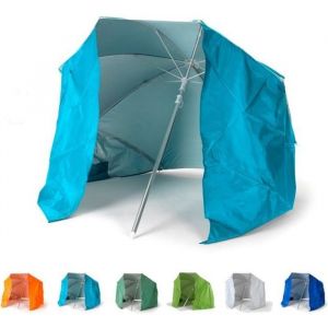 Beachline - Parasol de plage pliable portable l&eacute;ger aluminium tente 160 cm Piuma, Couleur: Turquoise