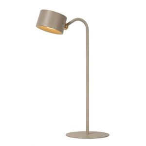 Lucide Jolan - Lampe de bureau rechargeable - Batterie - LED Dim to warm - 1 x 3,5 W - 2700 K/5700 K - Taupe