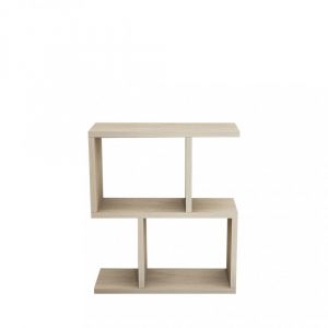 DRAWER Table d'appoint effet travertin - Beige - Zed