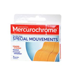 Mercurochrome Bande tissu spécial mouvements