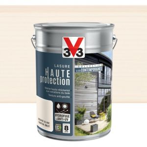 V33 Lasure Hp les contemporaines 8 ans c&egrave;dre blanc satin&eacute; 5 l