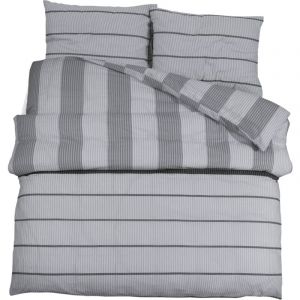 VidaXL Ensemble De Housse De Couette Gris 155x220 Cm Coton