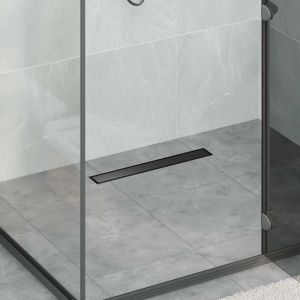VidaXL 2 en 1 Drain de Douche Noir 60 cm Acier Inox 304