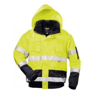 Image de Elysee Gilet polaire Haute visibilité Siegfried, Taille 3XL, jaune/marine