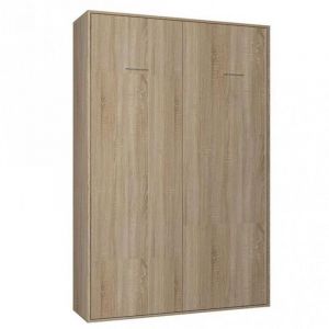 Image de Inside75 Armoire lit escamotable SMART-V2 chêne couchage 140*200 cm. natural bois