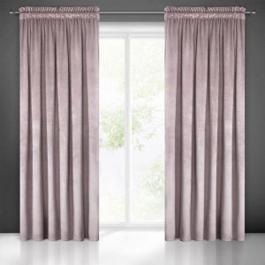 Eurofirany Pierre Rideau en Velours avec Galon Fronceur - 1 pièce. Rideau Occultant Thermiques, Rideau Opaque pour Chambre Salon Salle à Manger, Densité 215 g/m², 140x300 cm, Poudre