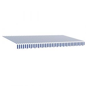 VidaXL Tissu de Remplacement pour Store pour Cadre 4x2 m Bleu et Blanc