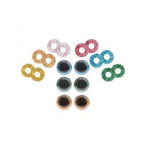 Rico Design Set d'yeux de s&eacute;curit&eacute; pour peluches - 12mm 6 couleurs 3 paires (...) - Multicolore