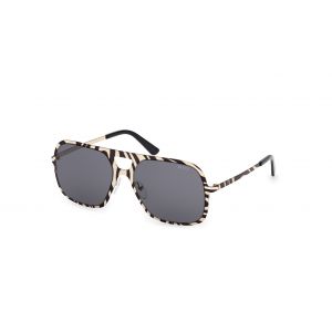 Emilio Pucci Femme EP0238 05A Lunettes de soleil M&eacute;tal Noir Fum&eacute;e Carr&eacute; Normale