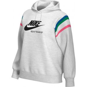 Image de Nike Sportswear Heritage Po Hoodie Femme, Birch Heather/Black, FR (Taille Fabricant : XS)