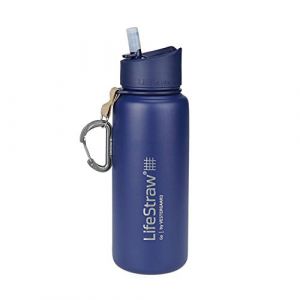 Lifestraw Go Stainless Steel Water Filter Bottle 710ml, blue Bouteilles isothermes