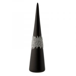 Statuette Déco "Cône Glace Diamant" 42cm Noir Prix