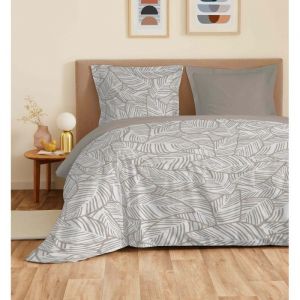 Parure de draps 4 pi&egrave;ces Vanessa pour lit 160 x 200 cm Grande largeur Fira Naturel