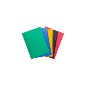 Exacompta Chemises 3 rabats &eacute;lastiques A3 600g Assortis x 10