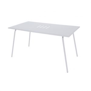 Image de Fermob Table de jardin Monceau Blanc coton L146xl80xh74