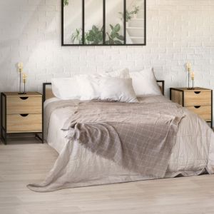 Idmarket Lot de 2 chevets DETROIT 2 tiroirs design industriel