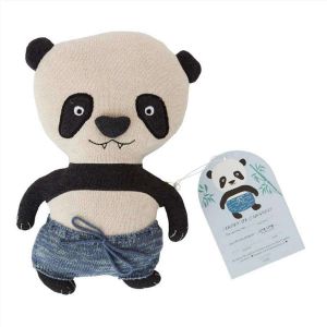 Oyoy living Pelcuhe Ours Panda multicolore en coton et en polyester H32x16x8cm