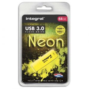 Integral INFD64GBNEON3.0 - Cl&eacute; USB 3.0 Neon 64 Go