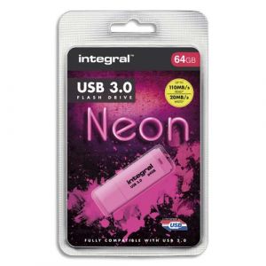 Integral INFD64GBNEON3.0 - Cl&eacute; USB 3.0 Neon 64 Go