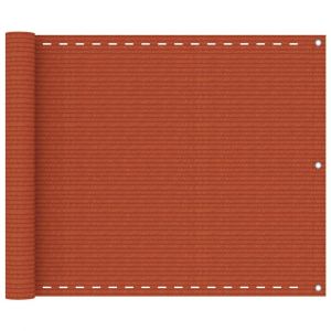 Écran de balcon brise pare vue protection confidentialité 75 x 300 cm PEHD orange 02_0010295