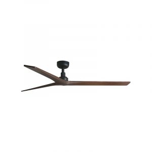 Faro Klim l Ventilateur non éclairé noir/noyer Ø150cm