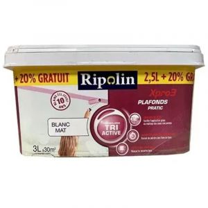 Ripolin Peinture XPro3 Plafonds Pratic blanc mat 3 l