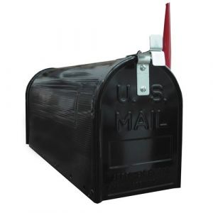 ALUBOX Bo&icirc;te Aux Lettres Am&eacute;ricaine 22X17X48 cm Bo&icirc;te Postale en T&ocirc;le Galvanis&eacute;e Bo&icirc;te Postale Ext&eacute;rieure Format Magazine avec Drapeau (Rouge)