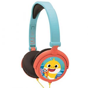 Image de Lexibook BABY SHARK Casque stéréo filaire pliable pour enfants avec limitation de volume d'écoute