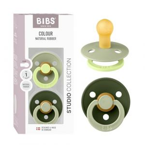 Bibs Studio Duo Fusion Sucettes Matcha/Green Taille 1 | 0-6 mois