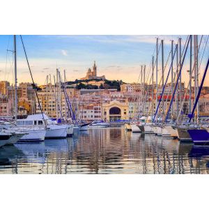 Ceanothe Tableau sur toile bateaux vieux port Marseille 45x65 cm