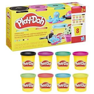 Play-Doh 8 Couleurs Vives, Pots de pâte à Modeler de 85 g