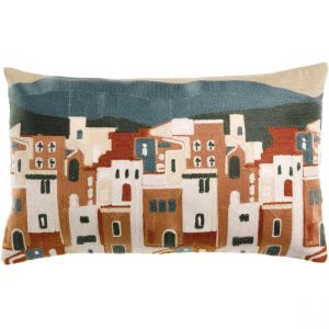 Declikdeco Coussin brodé Elie Multico 30 x 50